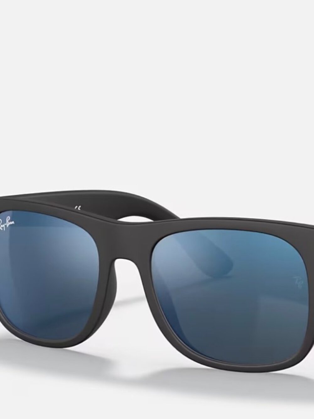 Kids Ray-Ban Justin Sunglasses – Matte Black + Blue Mirror